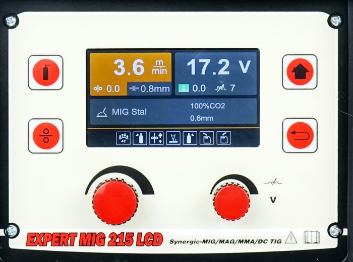 Półautomat spawalniczy IDEAL EXPERT MIG 215 LCD MIG/MMA/TIG SYNERGIC ALU - obrazek 3