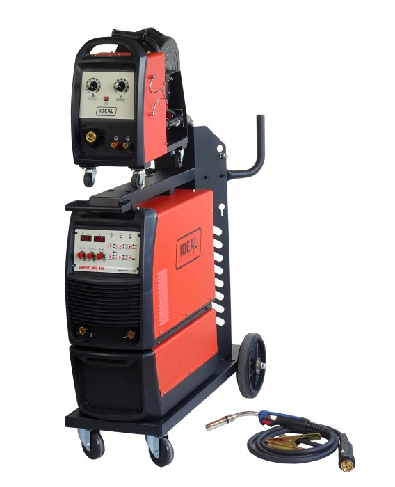 Półautomat spawalniczy IDEAL EXPERT MIG 400 4x4 SYNERGIC +10m przewody połączeniowe,wózek - obrazek 3
