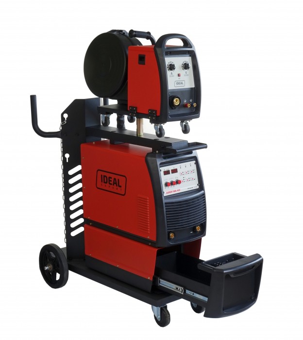 Półautomat spawalniczy IDEAL EXPERT MIG 400 4x4 SYNERGIC +10m przewody połączeniowe,wózek