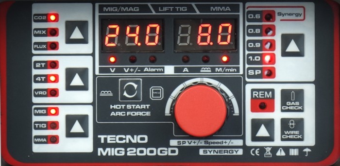 Półautomat spawalniczy IDEAL TECNO MIG 200GD MIG/MMA/TIG SYNERGIC - obrazek 4