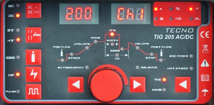 Spawarka inwertorowa IDEAL TECNO TIG 205 AC/DC PULSE - obrazek 6