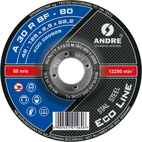 Tarcza do cięcia ANDRE 125x1,0 Ecoline Metal/Inox