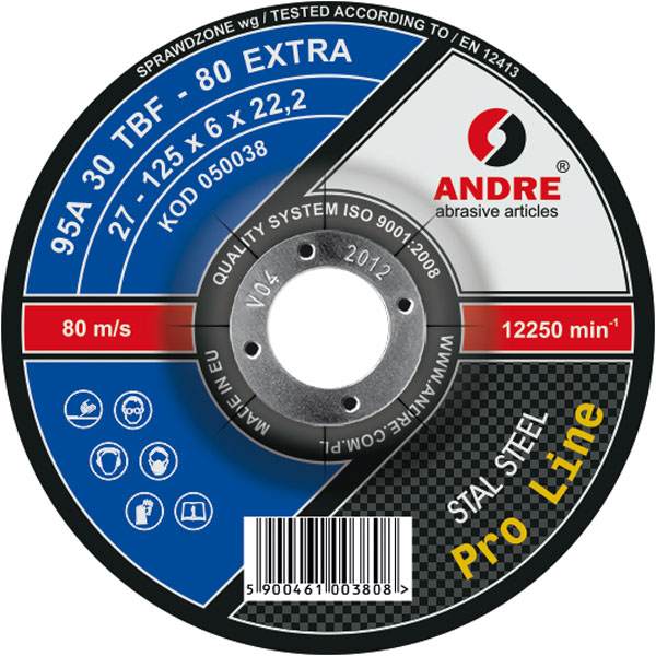 Tarcza do szlifowania 125x6,0 ANDRE Ecoline Metal