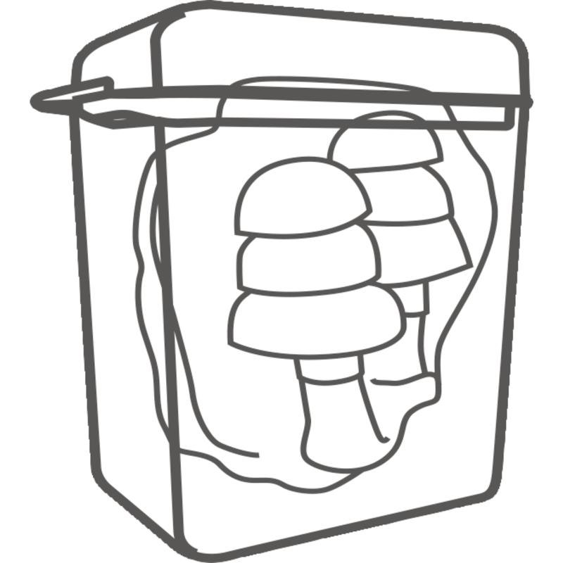 Zatyczki do uszu z TPR na sznurku + pudełko do przechowywania - obrazek 2