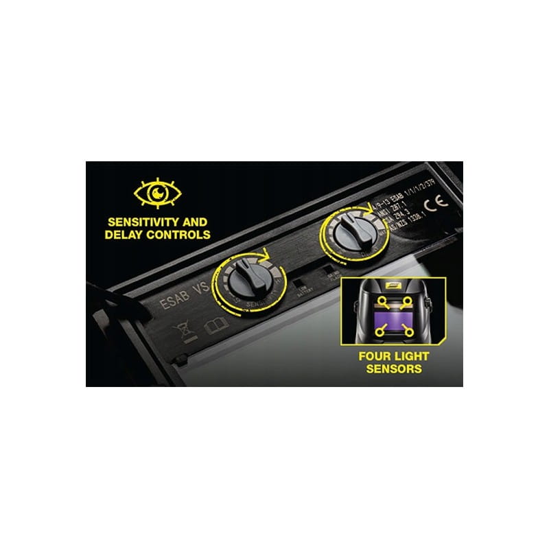 Przyłbica spawalnicza ESAB SAVAGE A40 + opaska przeciwpotna WELDAS + 5 szt poliwęglanów ochronnych - obrazek 8