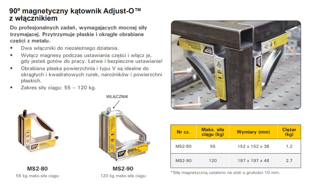 Kątownik magnetyczny 65kg 152 x130 x35 mm - obrazek 2