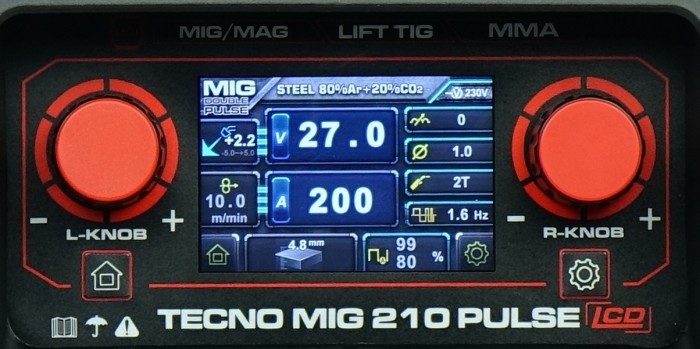 Półautomat spawalniczy IDEAL TECNO MIG 210 PULSE LCD - obrazek 5