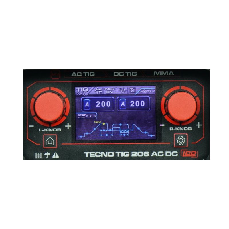 Spawarka inwertorowa IDEAL TECNO TIG 206 AC/DC LCD - obrazek 2