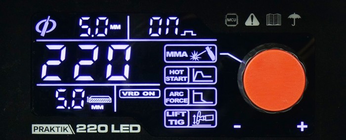 Spawarka inwertorowa MMA PRAKTIK 220 LED SYNERGY - obrazek 5