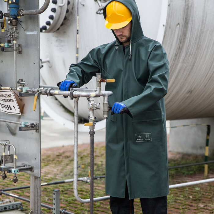 Płaszcz wodochronny antystatyczny PROS 106/A zielony - obrazek 3